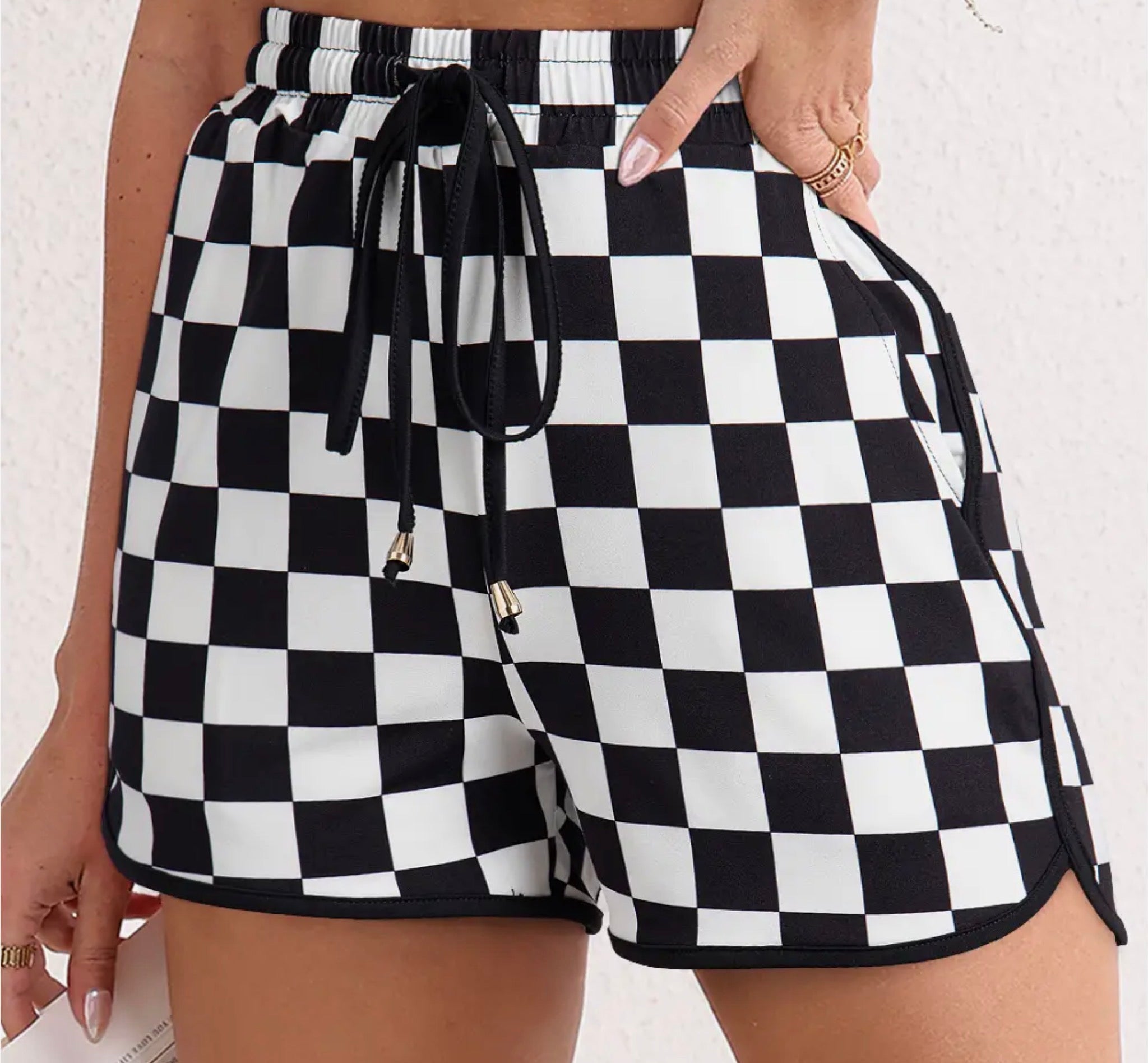 Checkmate checkered shorts