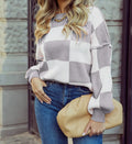 Check yourself checkered sweater
